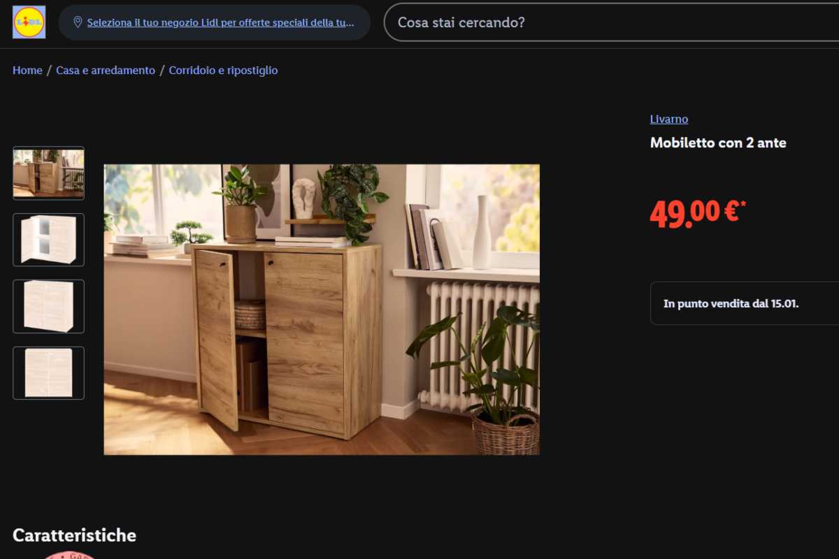 mobiletto lidl offerta